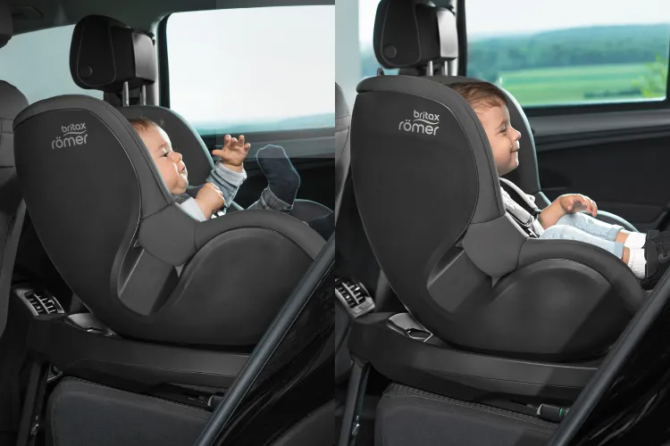 正面衝突から守る最良の乗車方向<br>4歳までの後ろ向き乗車が可能